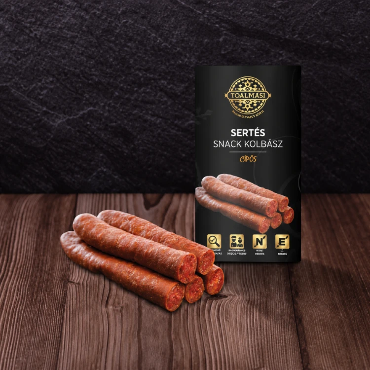 Węgierskie kiełbaski przekąskowe ekstra pikantne 150 g – Tóalmási Tüzes