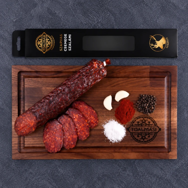 Węgierskie salami łagodne z jelenia 500 g – Tóalmási CSEMEGE Szarvas szalámi