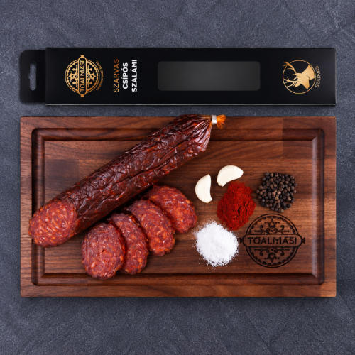 Węgierskie salami z jelenia paprykowe lekko pikantne 450 g – Szilváshús Vadász szalámi