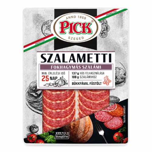 Węgierskie salami czosnkowe PICK Szalametti fokhagymás plastry 70g