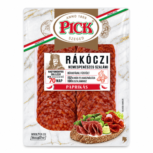 Węgierskie salami PICK Rákóczi paprykowe łagodne plastry 70g