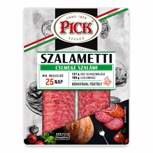 Węgierskie salami wędzone łagodne PICK Szalametti csemege krojone 70g