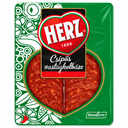 Węgierska gruba kiełbasa pikantna HERZ Csípős vastagkolbász 70g