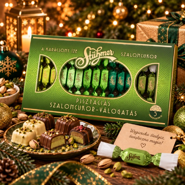 Węgierskie cukierki Szaloncukor Stühmer pistacjowy zestaw 5 smaków 170g