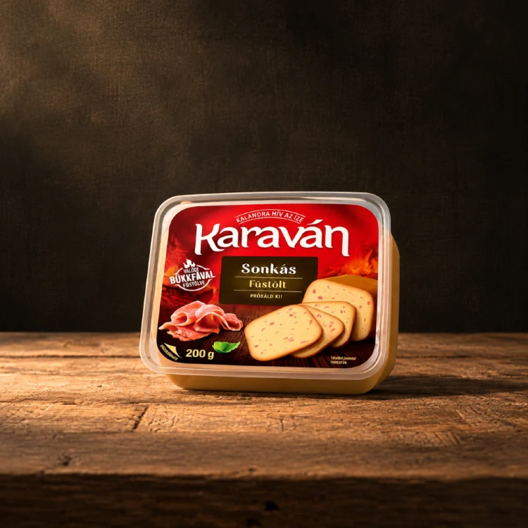 Ser wędzony z szynką Karaván 200g | Węgierska Papryka