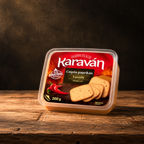 Ser wędzony z ostrą papryką Karaván 200g – węgierski ser topiony