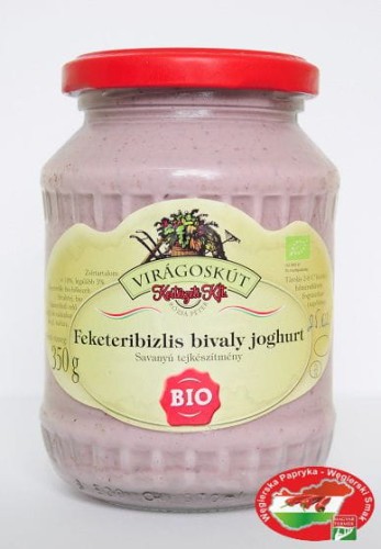 Bio jogurt bawoli z czarną porzeczką - Bio bivaly feketeribizlis joghurt 350g