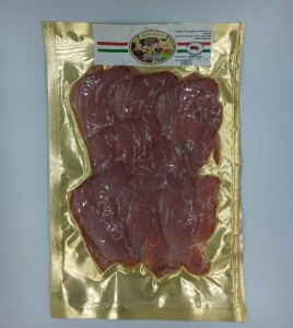 Węgierski schab z Mangalicy wędzony, podpalany  100g - Mangalica Lángolt, füstölt karaj 